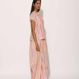 Dots Pink Striped Drape Pants