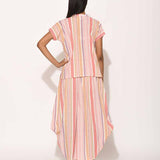 Dots Pink Striped Drape Pants