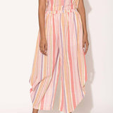 Dots Pink Striped Drape Pants