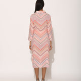 Dots Pink Chevron Dress