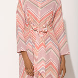Dots Pink Chevron Dress