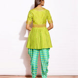 Lime Green Top With Dhoti Pants