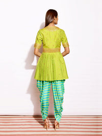 Lime Green Top With Dhoti Pants