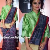 Rasika Dugal In Our Purple Geometrical  Chanderi Shibori Saree