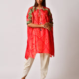 Nomad Scarlet Shibori Kaftan Tunic