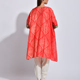 Nomad Scarlet Shibori Kaftan Tunic