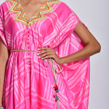 Raspberry Nomad Shibori Silk Dress