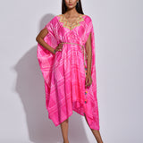 Raspberry Nomad Shibori Silk Dress