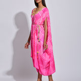 Raspberry Nomad Shibori Silk Dress
