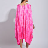 Raspberry Nomad Shibori Silk Dress
