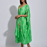 Jade Nomad Shibori Silk Cape