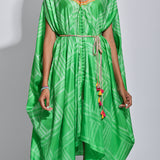 Jade Nomad Shibori Silk Cape