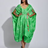 Jade Nomad Shibori Silk Cape