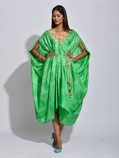 Jade Nomad Shibori Silk Cape