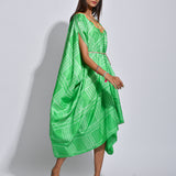 Jade Nomad Shibori Silk Cape
