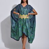 Charcoal Nomad Shibori Silk Cape