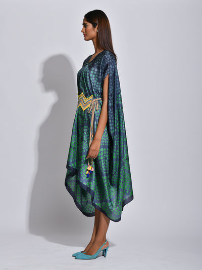Charcoal Nomad Shibori Silk Cape