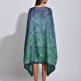 Charcoal Nomad Shibori Silk Cape