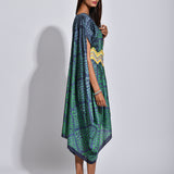 Charcoal Nomad Shibori Silk Cape