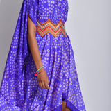 Orchid Nomad Shibori Silk Cape