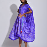 Orchid Nomad Shibori Silk Cape