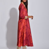 Maroon Nomad Shibori Silk Kurta