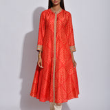 Scarlet Nomad Shibori Silk Kurta