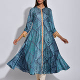 Charcoal Nomad Shibori Silk Kurta