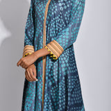 Charcoal Nomad Shibori Silk Kurta