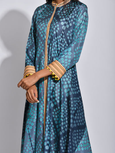 Charcoal Nomad Shibori Silk Kurta
