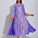 Purple Nomad Shibori Silk Kurta