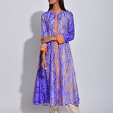 Purple Nomad Shibori Silk Kurta