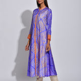 Purple Nomad Shibori Silk Kurta