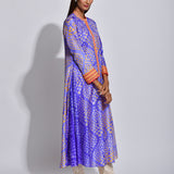 Purple Nomad Shibori Silk Kurta