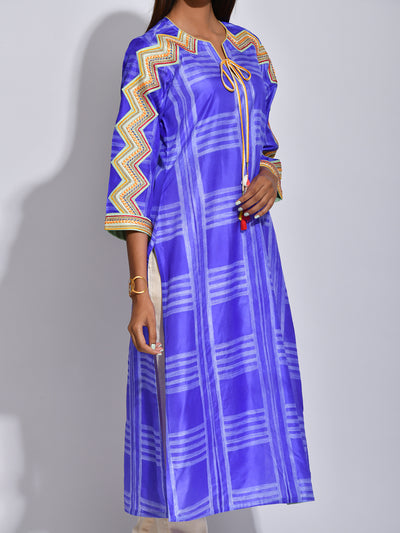 Orchid Nomad Shibori Silk Kurta