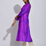 Voilet Shibori Silk Kurta