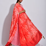 Scarlet Buta Shibori Silk Dupatta