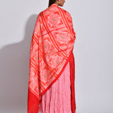 Scarlet Buta Shibori Silk Dupatta