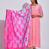 Buta Raspberry Shibori Silk Dupatta