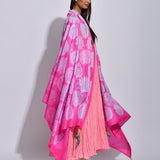 Buta Raspberry Shibori Silk Dupatta