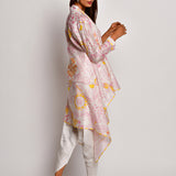 Bloom Pink Jaal Printed Chanderi Jacket