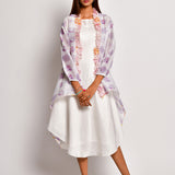 Bloom Purple Printed Flower Jacket