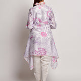 Bloom Purple Jaal Printed Chanderi Jacket