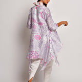 Bloom Purple Jaal Printed Chanderi Jacket