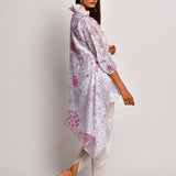 Bloom Purple Jaal Printed Chanderi Jacket