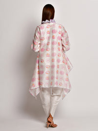 Bloom Pink Floral Chanderi Jacket