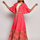Guldasta Crimson Anarkali Set