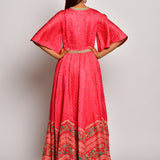 Guldasta Crimson Anarkali Set