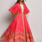 Guldasta Crimson Anarkali Set