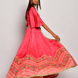 Guldasta Crimson Anarkali Set